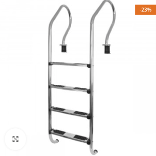 ESCALERA 4 PELDAÑOS ACERO INOXIDABLE VULCANO